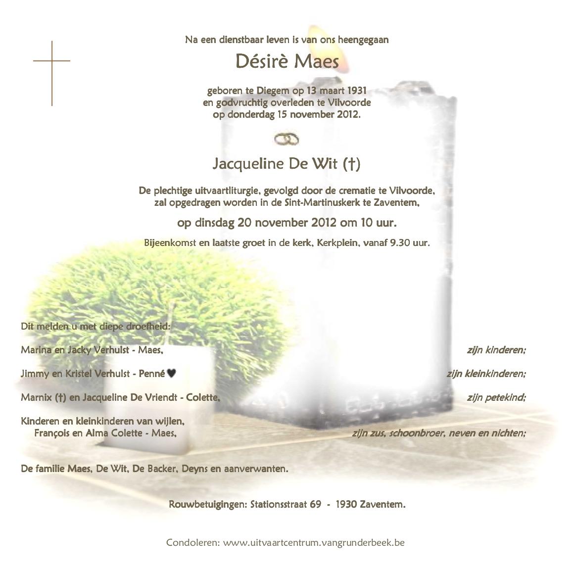 Letter Of Condolence